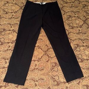 J.crew black Polyester blend, side zip with tapered ankle pants size 4